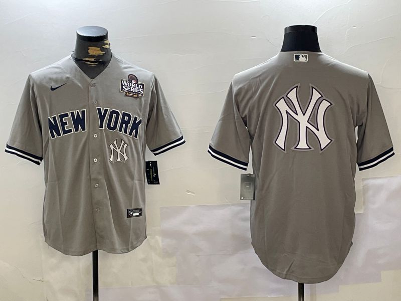 Men New York Yankees Blank Grey Game 2024 Nike MLB Jersey style 102717